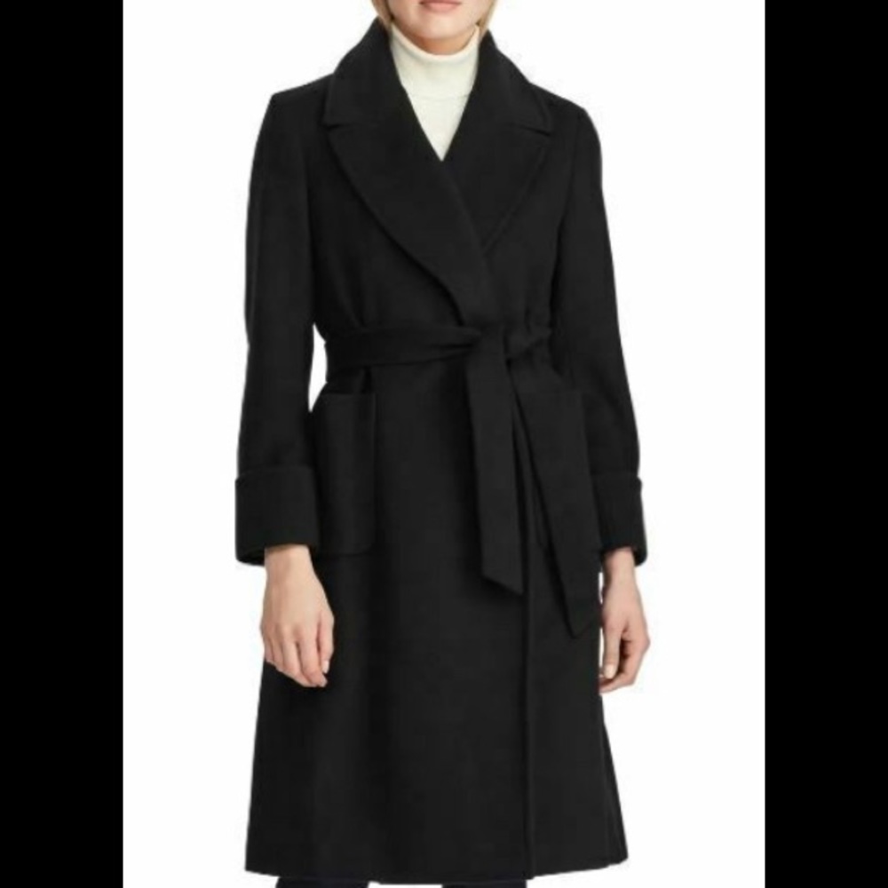 Ralph Lauren Wool Blend Wrap Coat